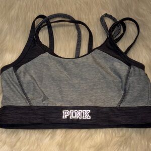 PINK Victoria's Secret Charcoal and Heather Gray Sports Bra